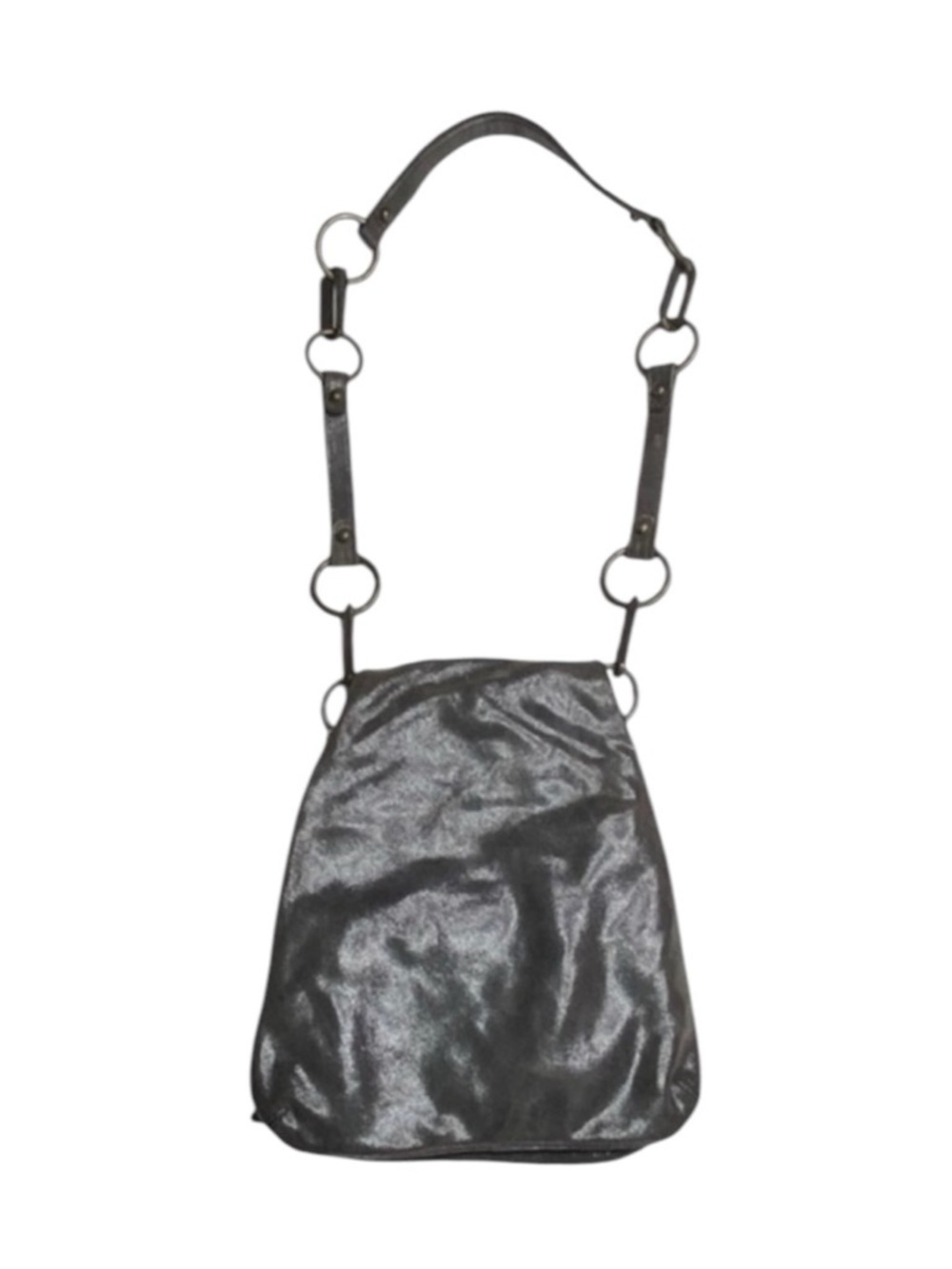 HTF: new Kale ༄ Diego Edgy Messenger Handbag Bag ༄ Mineral Metallic Leather ༄ - Picture 3 of 16